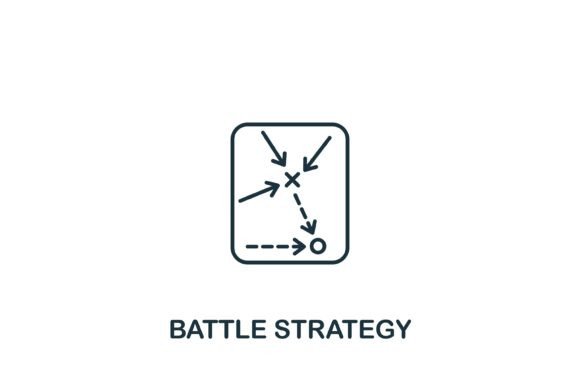Battle Strategy Icon: A Versatile Graphics Asset for Creative Design