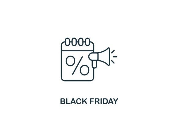 Black Friday Icon: A Versatile Graphic for Local Business Branding