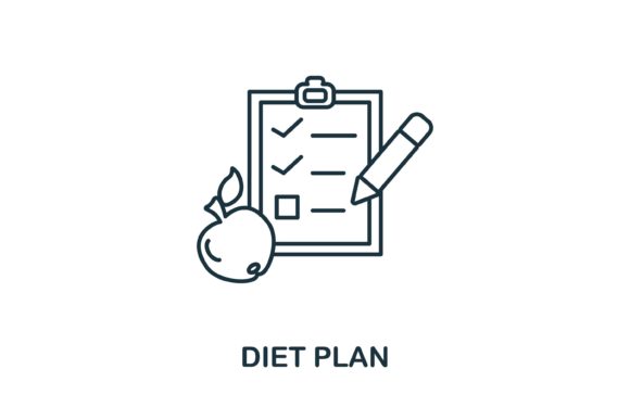 Diet Plan Icon Graphics for Crafters and Icons