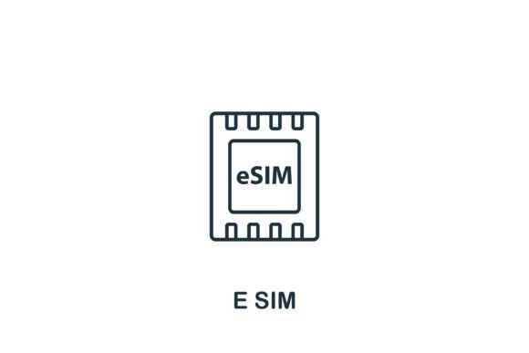 E Sim Icon: A Versatile Design for Embroidery
