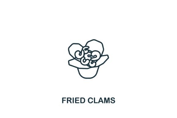Fried Clams Icon: A Simple Yet Charming Design