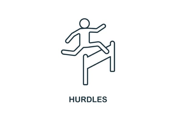 Hurdles Icon Graphics for Crafters and Icons