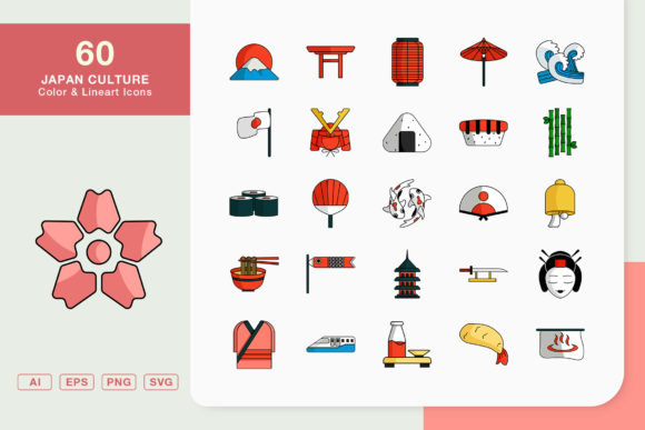 Japan Culture Icon Set: Perfect for Modern Graphics and Icons