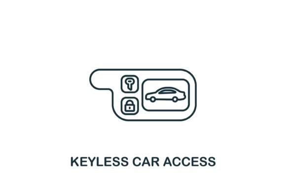 Keyless Car Access Icon: A Modern Embroidery Design