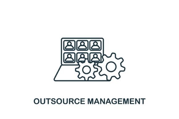 Outsource Management Icon: A Versatile Graphics and Icons Asset