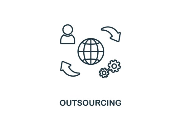 Outsourcing Icon: Graphics & Icons for Brand Growth
