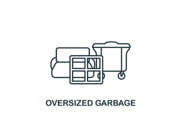 Oversized Garbage Icon: A Bold Addition to Your Graphics and Icons