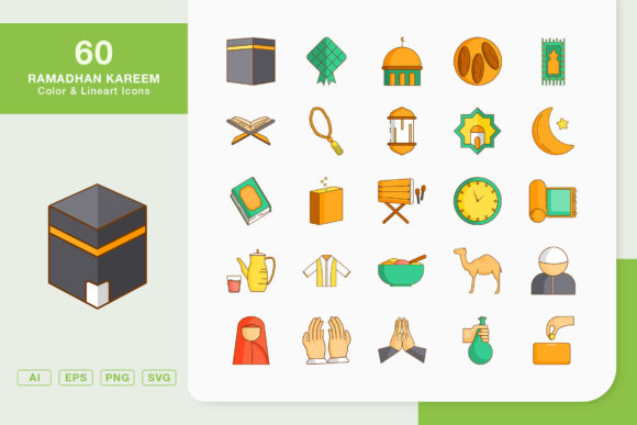 Ramadan Kareem Icon Set: Perfect Graphics for Your Content