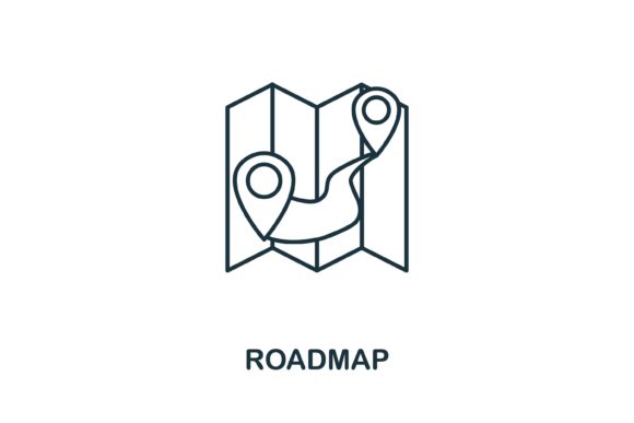 Roadmap Icon: Graphics and Icons for Editorial Use
