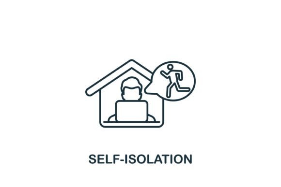 Self-Isolation Icon: A Modern Graphic for Local Brands