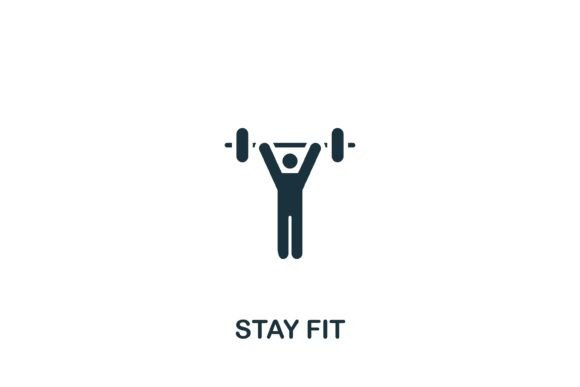 Stay Fit Icon: A Versatile Graphics Asset for Crafters