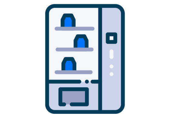Vending Machine Filled Line Icon: A Versatile Graphics Set