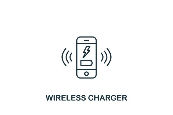 Wireless Charger Icon: A Versatile Graphic for Digital Sellers
